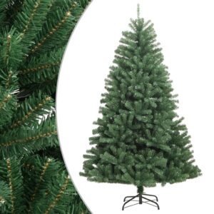 vidaXL Artificial Hinged Christmas Tree w/ Stand, Green, 150cm - Image 1 of 1