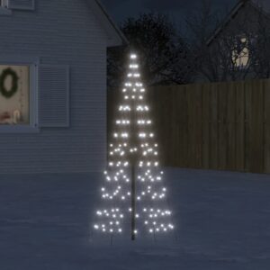 vidaXL Christmas Tree Light on Flagpole 200 LEDs, Cold White - Image 1 of 1
