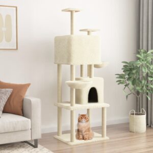 vidaXL Cat Tree w/ Sisal Scratching Posts 180cm - Image 1 of 5