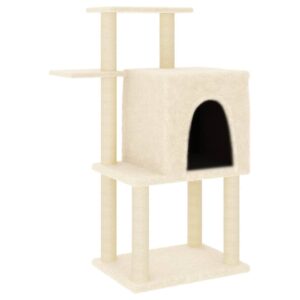 vidaXL Cat Tree w/ Sisal Scratching Posts 97cm - Image 2 of 5