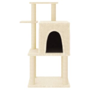 vidaXL Cat Tree w/ Sisal Scratching Posts 97cm - Image 3 of 5