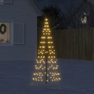 vidaXL Christmas Tree Light on Flagpole 200 LEDs - Image 1 of 5