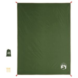 vidaXL Picnic Blanket with Pegs 205x155cm vidaXL Picnic Blanket w/ Pegs 205x155cm, Green - Image 3 of 5