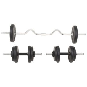 vidaXL Barbell and Dumbbell Set 30 kg vidaXL Barbell and Dumbbell Set 30 kg - Image 3 of 5