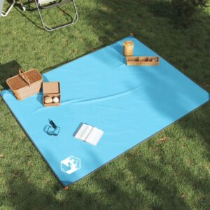 vidaXL Picnic Blanket w/ Pegs 205x155cm, Blue - Image 1 of 1