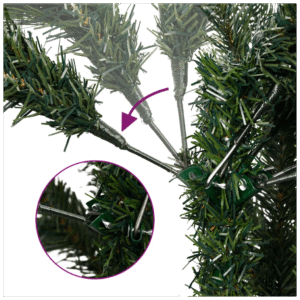 vidaXL Artificial Hinged Christmas Tree w/ Stand - Image 3 of 5