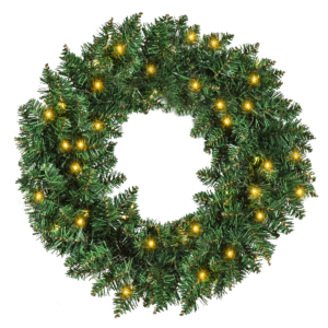 Homcom 55cm Pre-lit Christmas Wreath - Image 8 of 8