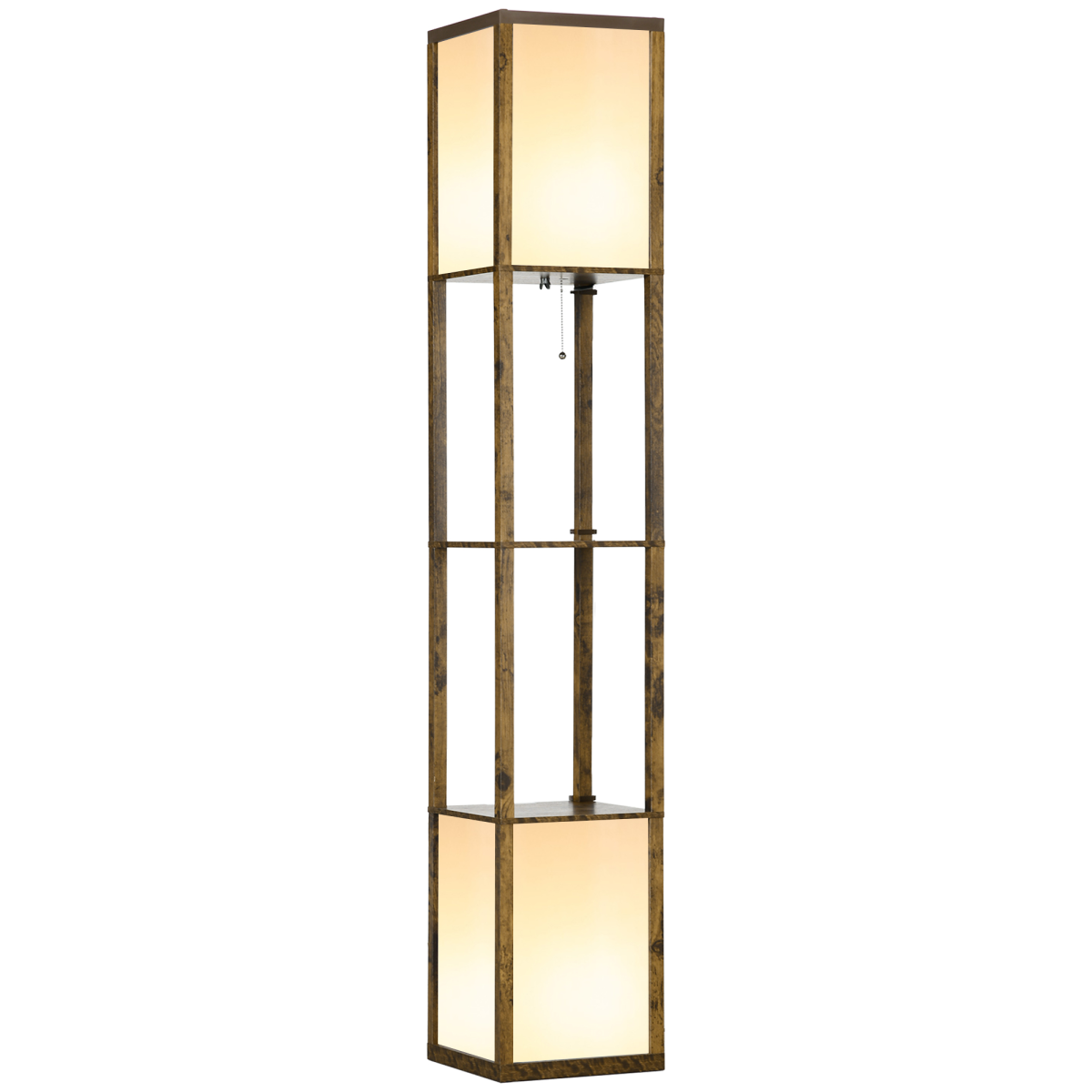 Homcom Shelf Floor Lamp w/ Dual Light – Image 8 of 8 Homcom Shelf Floor Lamp w/ Dual Light - Image 8 of 8