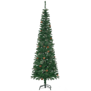 Homcom 6.5FT Artificial Slim Christmas Tree - Image 8 of 8
