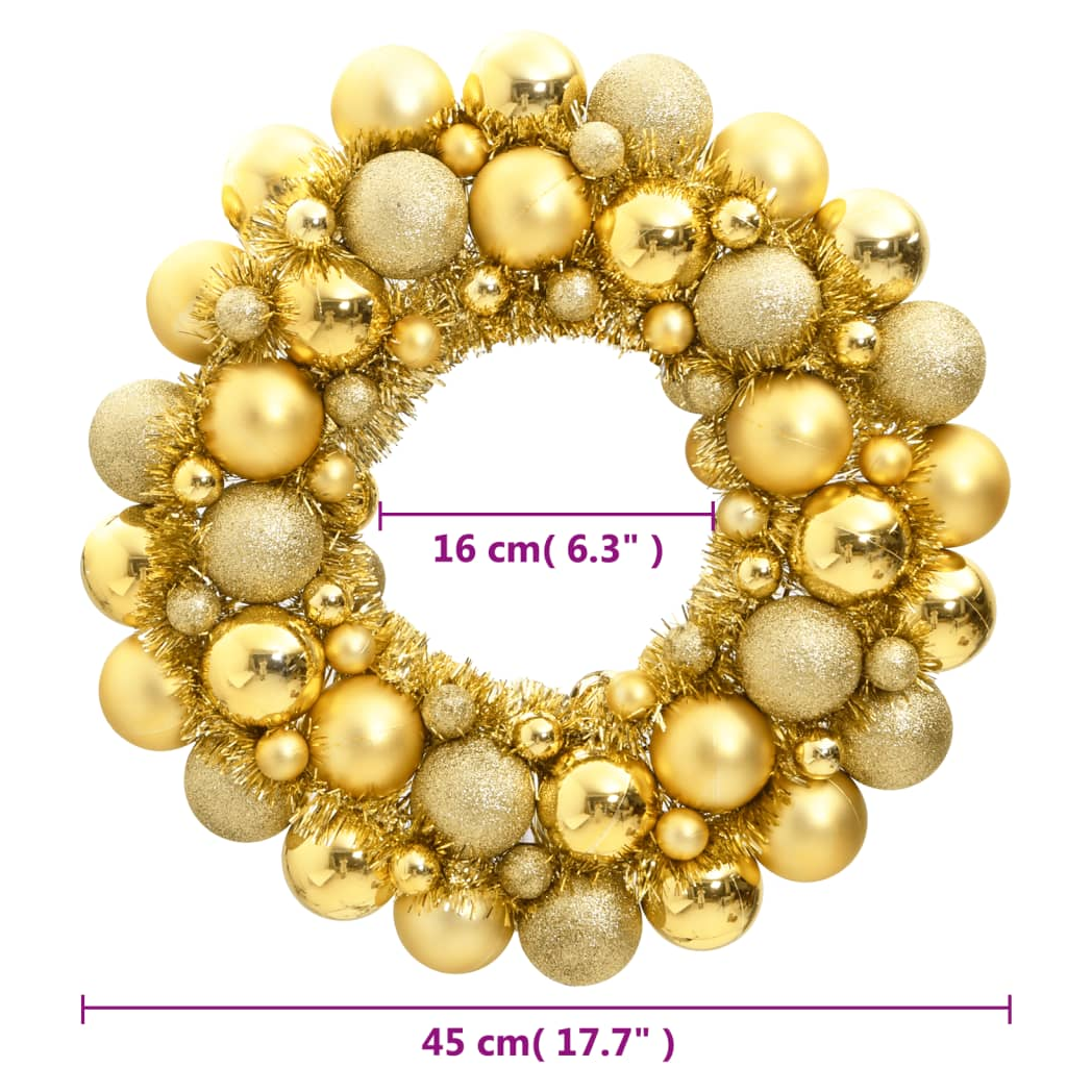 vidaXL Christmas Wreath 45cm Polystyrene – Image 4 of 4 vidaXL Christmas Wreath 45cm Polystyrene - Image 4 of 4