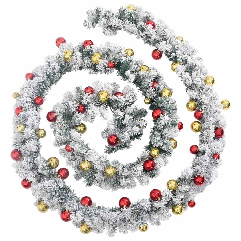 vidaXL Christmas Garland w/ Baubles & LED’s 5m – Image 2 of 5 vidaXL Christmas Garland w/ Baubles & LED’s 5m - Image 2 of 5