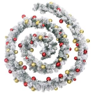 vidaXL Christmas Garland w/ Baubles & LED’s 20m - Image 2 of 5