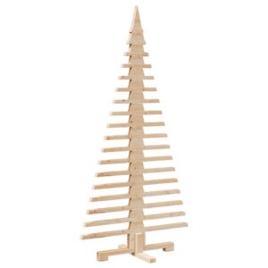 vidaXL Wooden Christmas Tree 150cm Pine Wood - Image 2 of 5