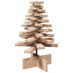 vidaXL Wooden Christmas Tree Solid Pine Wood - Image 2 of 5