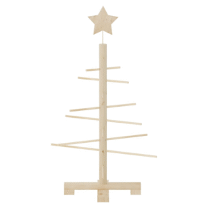 vidaXL Wooden Christmas Tree 75cm Pine Wood - Image 3 of 5
