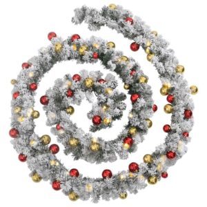 vidaXL Christmas Garland w/ Baubles & LED’s 5m - Image 3 of 5