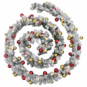 vidaXL Christmas Garland w/ Baubles & LED’s 20m - Image 3 of 5