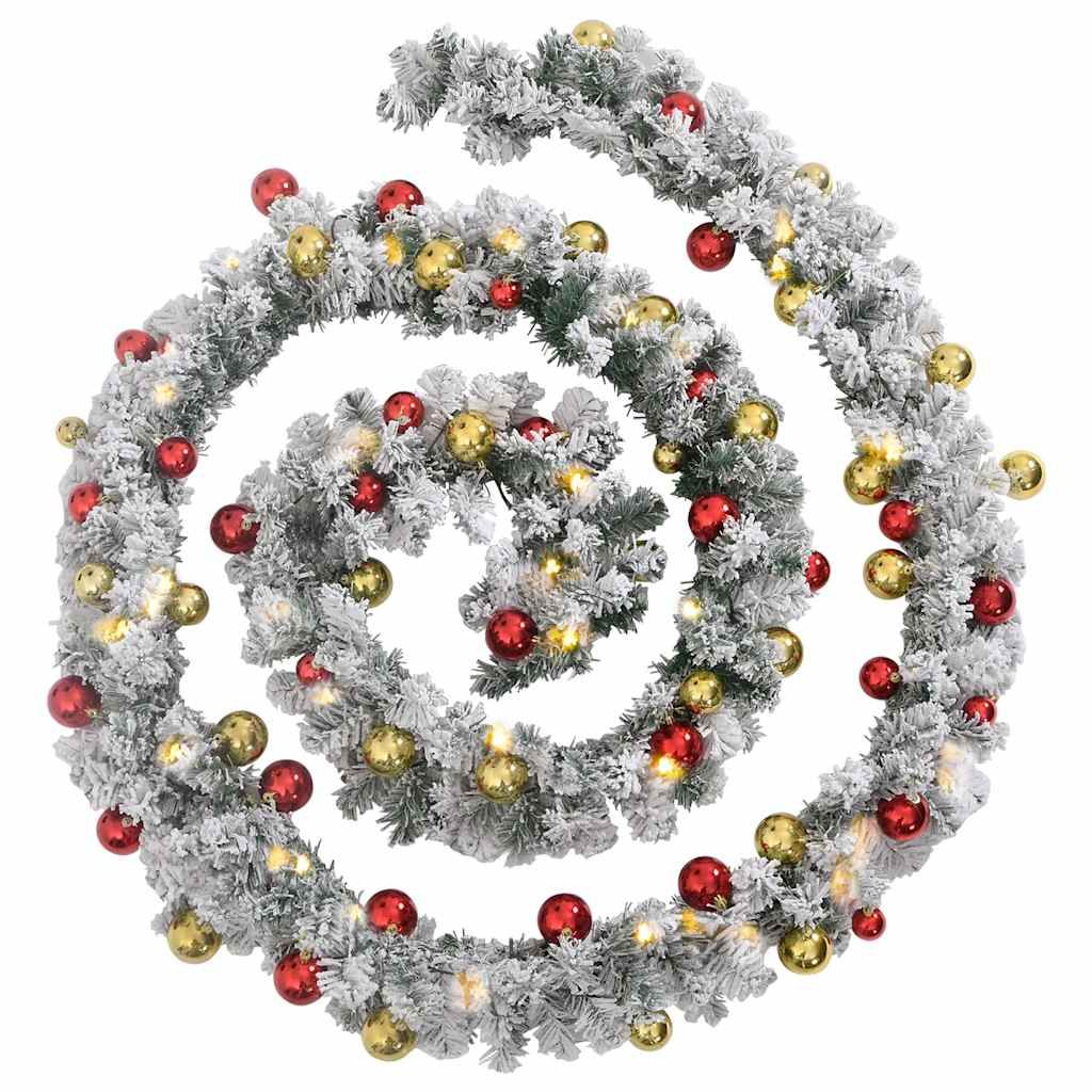 vidaXL Christmas Garland w/ Baubles & LED’s 20m – Image 3 of 5 vidaXL Christmas Garland w/ Baubles & LED’s 20m - Image 3 of 5