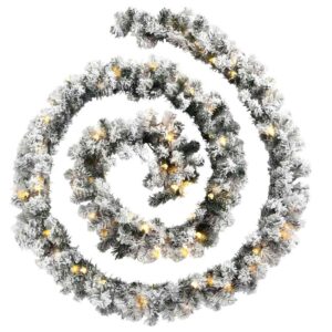 vidaXL Christmas Garland w/ LED Lights 20m - Image 3 of 5