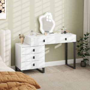 Homcom Dressing Table with LEDs White - Image 1 of 7