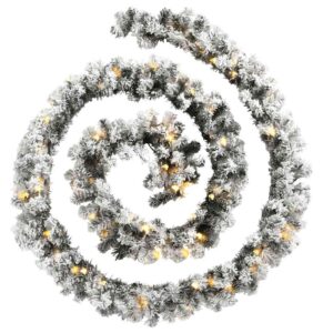 vidaXL Christmas Garland w/ LEDs 5m Green - Image 3 of 5