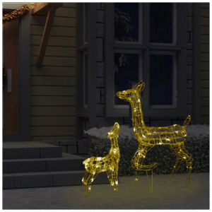vidaXL Acrylic Reindeer Family Decoration 160 LEDs - Image 3 of 5