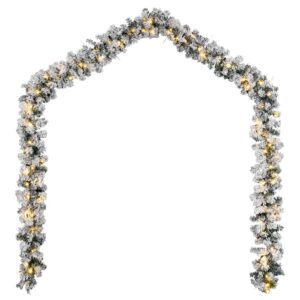 vidaXL Christmas Garland w/ LEDs 5m Green - Image 4 of 5