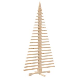 vidaXL Wooden Christmas Tree 180cm Pine Wood - Image 5 of 5