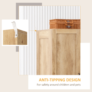 Homcom 2 Door Wardrobe with 2 Drawers - Image 5 of 8