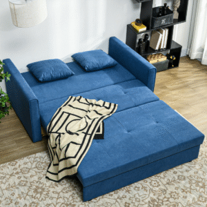 Homcom 2 Seater Sofa Bed with 2 Cushions - Image 2 of 7