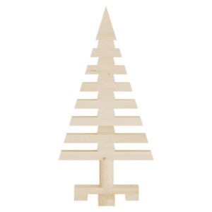 vidaXL Wooden Christmas Tree 60cm Pine Wood - Image 4 of 5