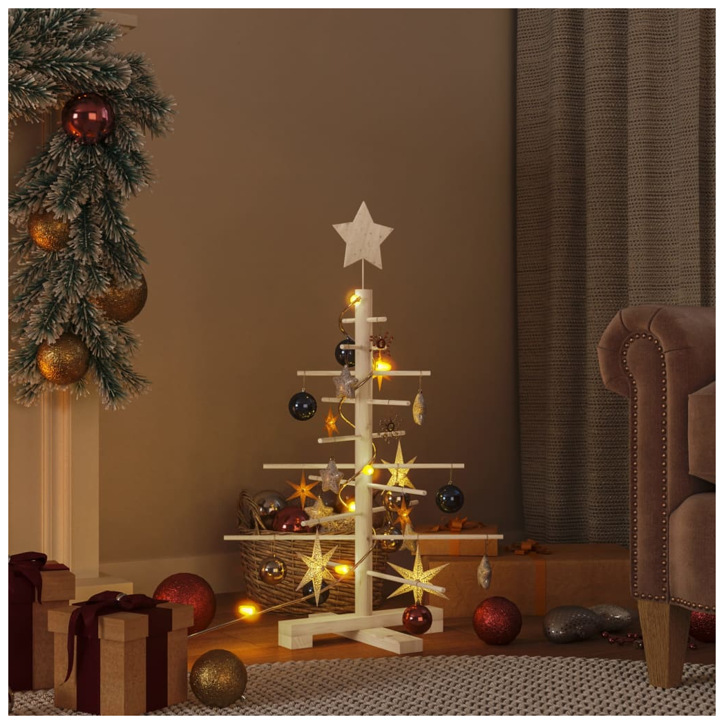 vidaXL Wooden Christmas Tree 75cm Pine Wood - Image 1 of 5 vidaXL Wooden Christmas Tree 75cm Pine Wood - Image 1 of 5