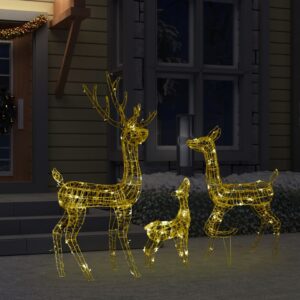 vidaXL Acrylic Reindeer Decoration 300 LEDs - Image 3 of 5
