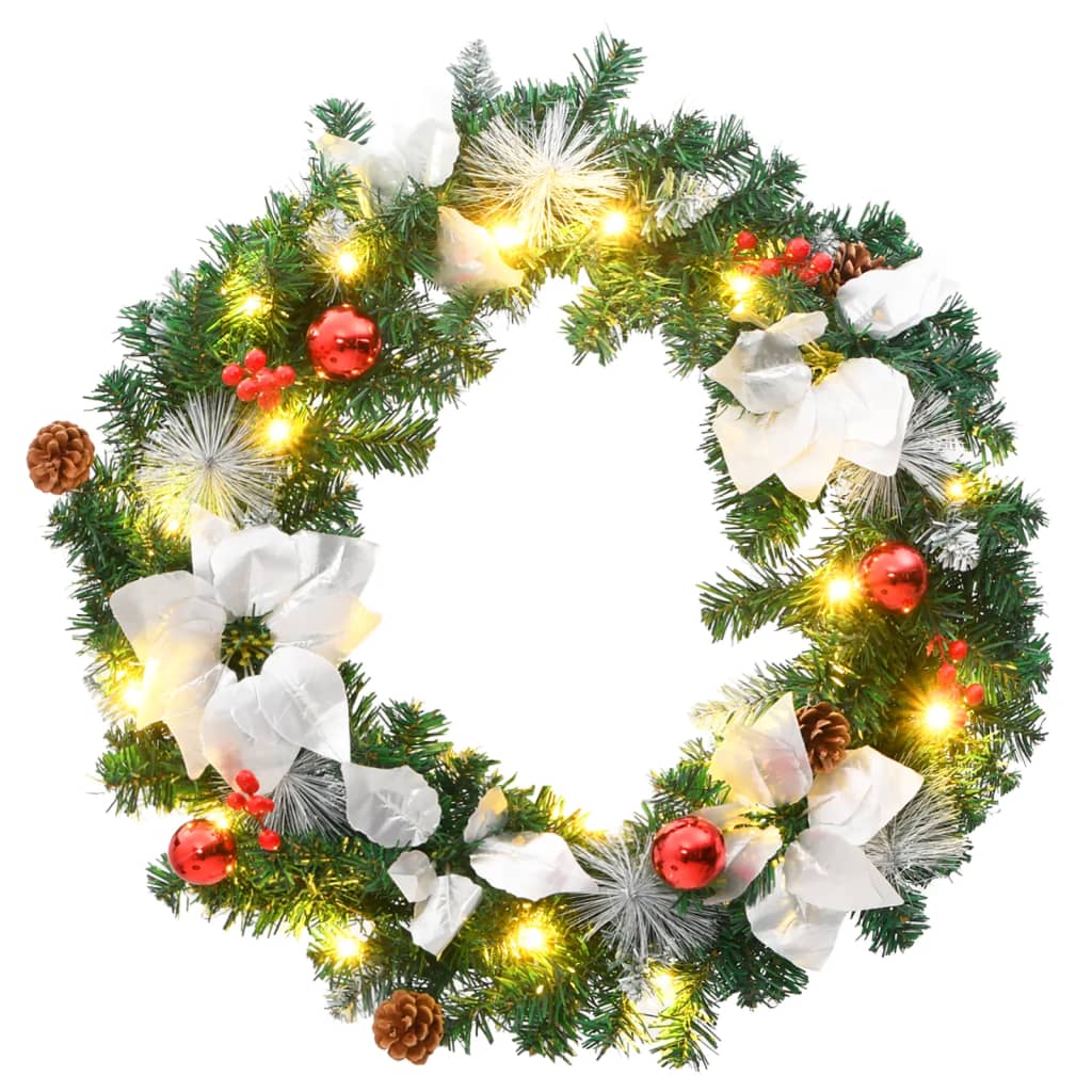 vidaXL Christmas Wreath w/ LED Lights 60cm – Image 2 of 5 vidaXL Christmas Wreath w/ LED Lights 60cm - Image 2 of 5