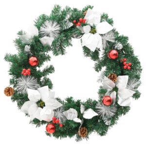 vidaXL Christmas Wreath w/ LED Lights 60cm - Image 3 of 5