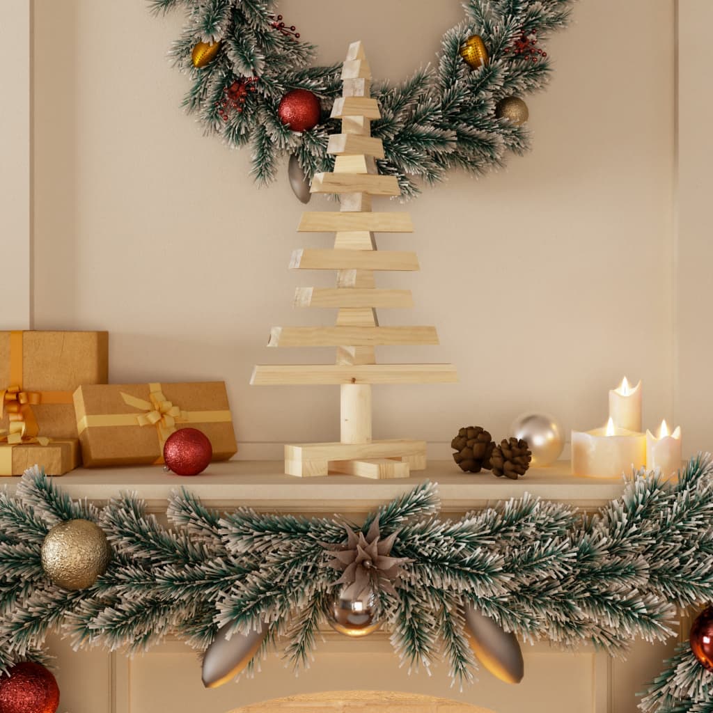 vidaXL Wooden Christmas Tree 60cm Pine Wood - Image 1 of 5 vidaXL Wooden Christmas Tree 60cm Pine Wood - Image 1 of 5