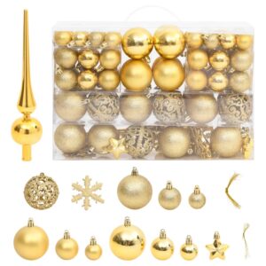 vidaXL 111pc Christmas Bauble Set Polystyrene - Image 1 of 5