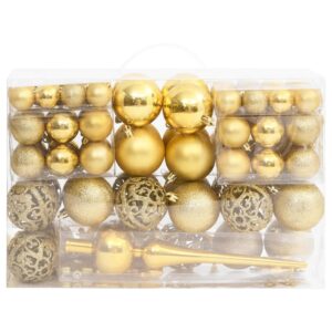 vidaXL 111pc Christmas Bauble Set Polystyrene - Image 3 of 5