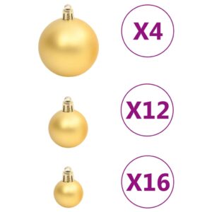 vidaXL 111pc Christmas Bauble Set Polystyrene - Image 5 of 5