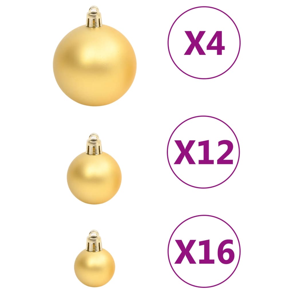 vidaXL 111pc Christmas Bauble Set Polystyrene – Image 5 of 5 vidaXL 111pc Christmas Bauble Set Polystyrene - Image 5 of 5