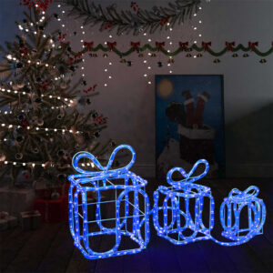 vidaXL Christmas Decoration Gift Boxes w/ 180 LEDs, Blue - Image 1 of 1