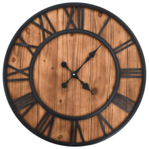 vidaXL Vintage Wall Clock with Quartz Movement - Image 5 of 5
