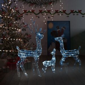 vidaXL Acrylic Reindeer Decoration 300 LEDs, Cold White - Image 1 of 1