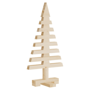 vidaXL Wooden Christmas Tree 60cm Pine Wood - Image 2 of 5