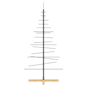 vidaXL Metal Christmas Tree w/ Wooden Base - Image 4 of 4