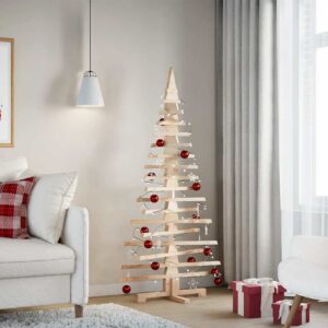 vidaXL Wooden Christmas Tree 150cm Pine Wood - Image 1 of 5