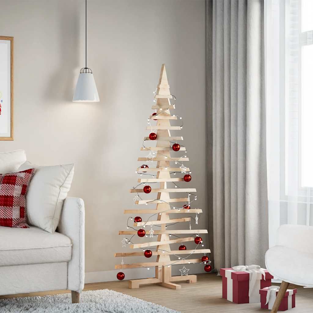 vidaXL Wooden Christmas Tree 150cm Pine Wood - Image 1 of 5 vidaXL Wooden Christmas Tree 150cm Pine Wood - Image 1 of 5