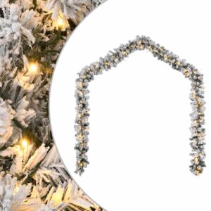 vidaXL Christmas Garland w/ LEDs 5m Green - Image 1 of 5