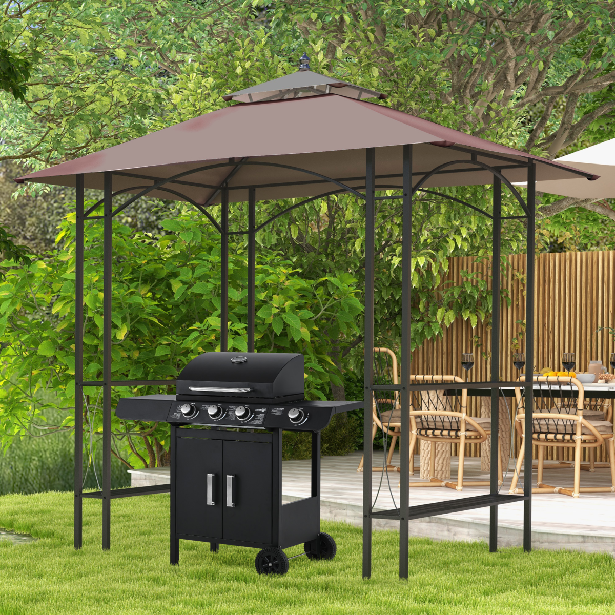 Outsunny 2.5x1.5m BBQ Tent Canopy Outsunny 2.5x1.5m BBQ Tent Canopy