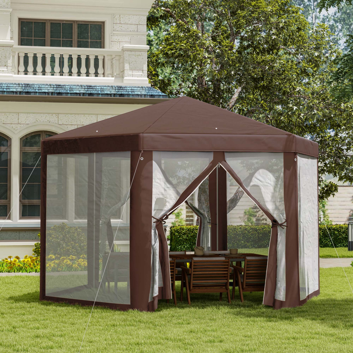 Outsunny Hexagonal Garden Gazebo Outsunny Hexagonal Garden Gazebo